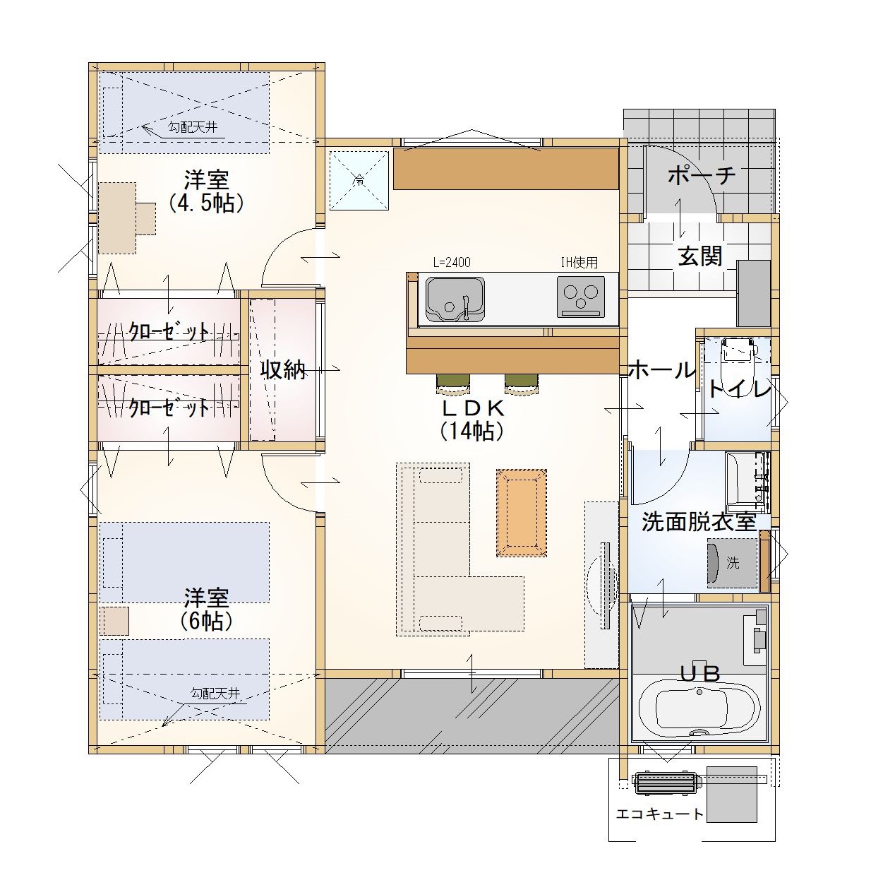 朝日町B区画　平面図2